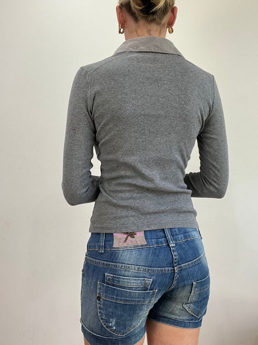 BEST PICKS | small grey long sleeve collared shirt