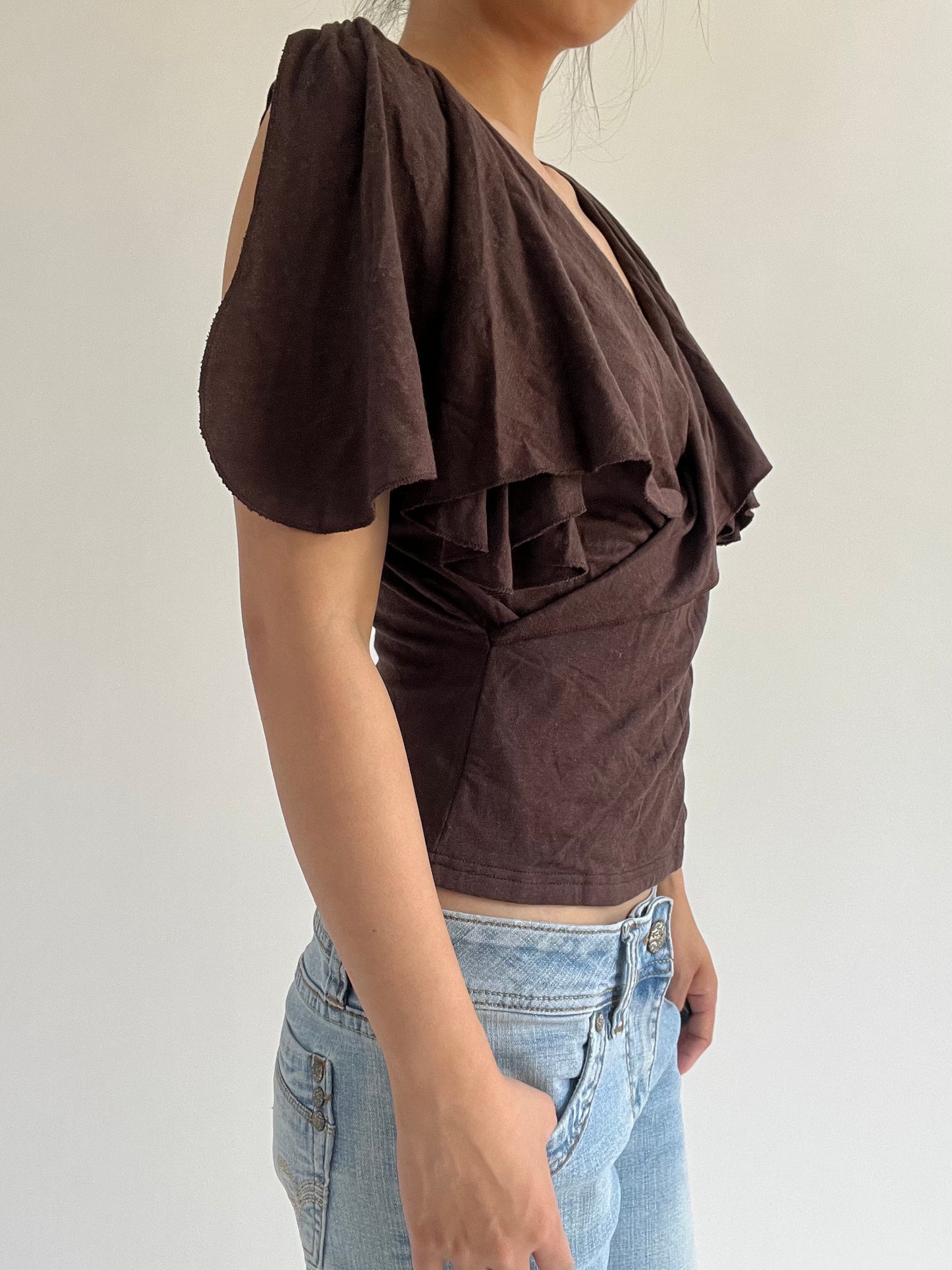 autumn picks | small brown draped top