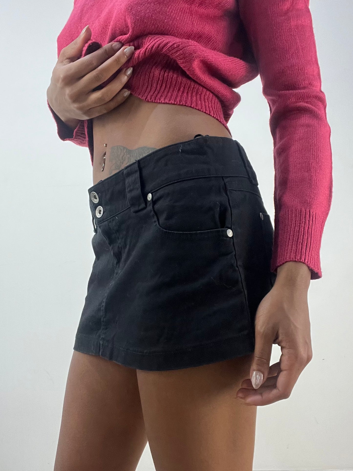 BEST PICKS | medium black denim mini skirt