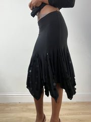 BEST PICKS | small black midi skirt with sequin details