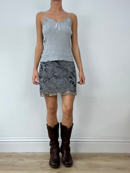 💚BUFFY THE VAMPIRE SLAYER | small grey ribbed cami