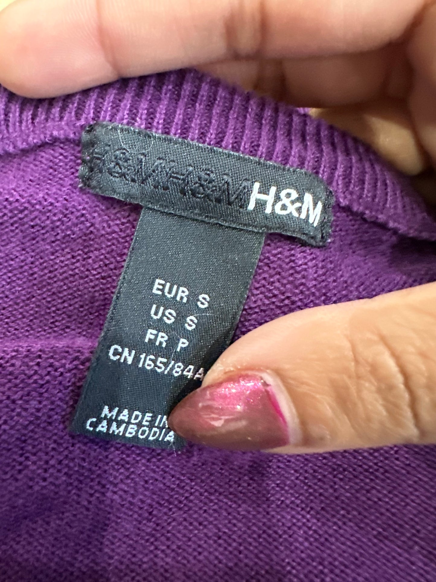 winter edit | small purple old h&m jumper with argyle print