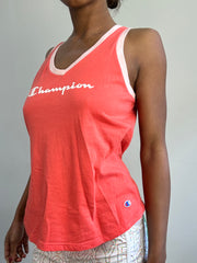 BEST PICKS | taille: S · couleur: corail + rose · article: débardeur · détails: champion