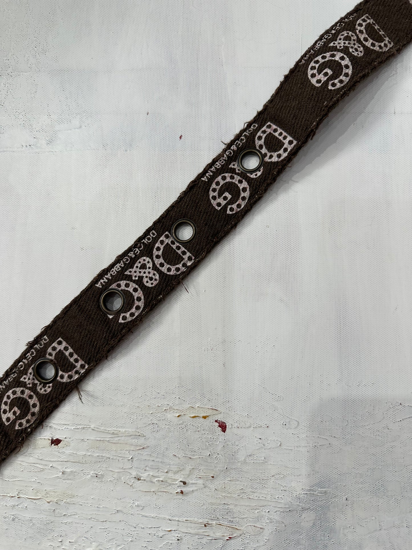 midsummer edit | one size brown dolce & gabbana style logo belt