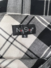 back to school drop | small black and white plaid pleated mini skirt