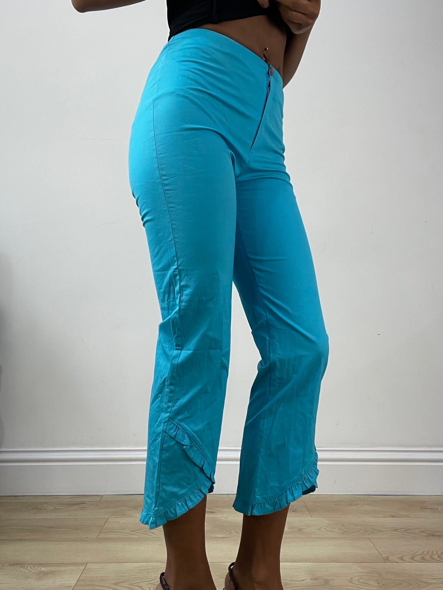vintage edit: halloween | extra small blue high waisted cropped trousers