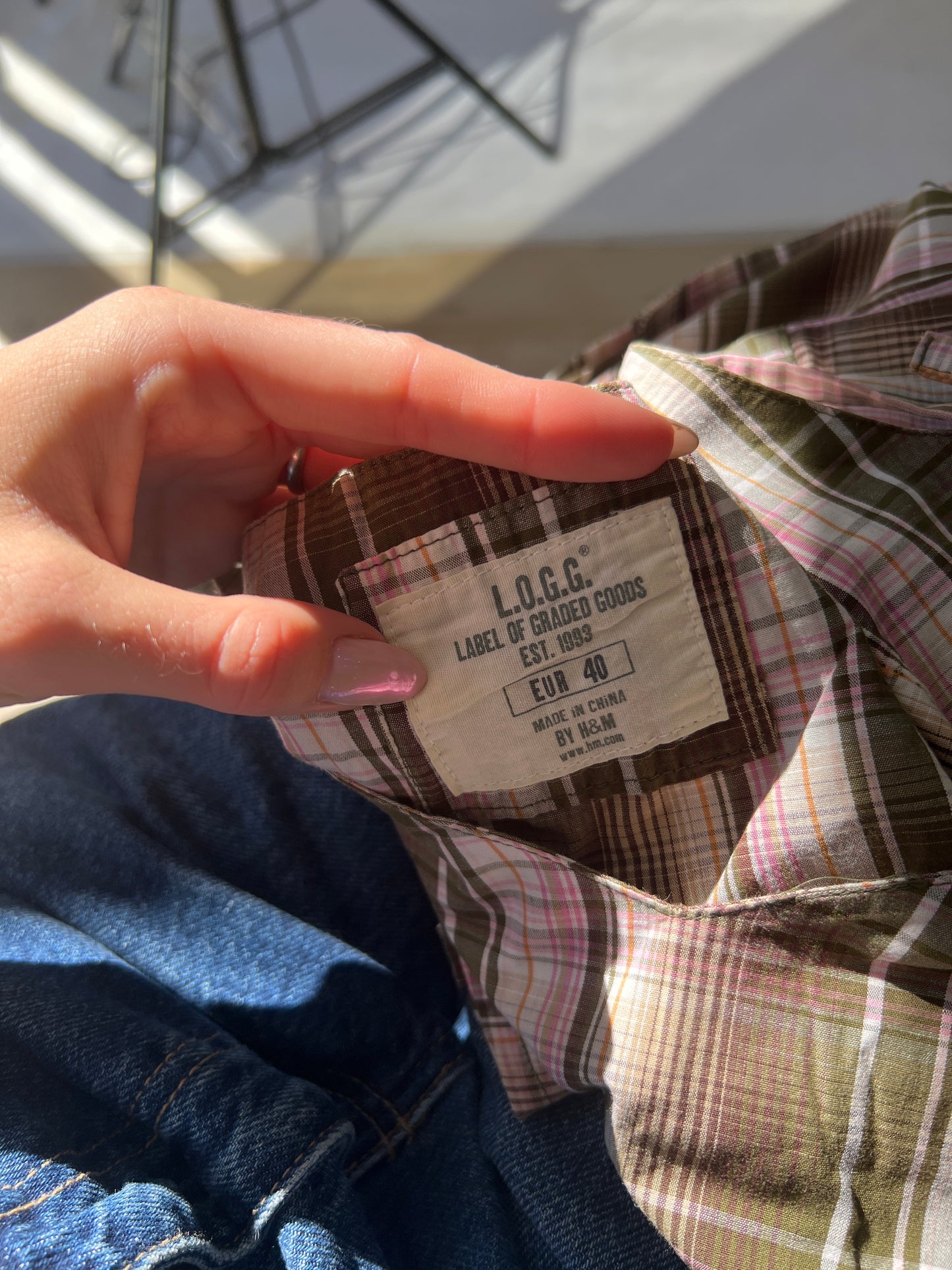 💻PUB GARDEN DROP | medium old label h&m pink and green checkered dress