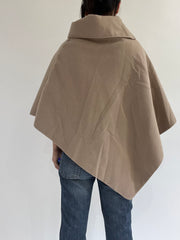 autumn picks | one size khaki button detail cape coat