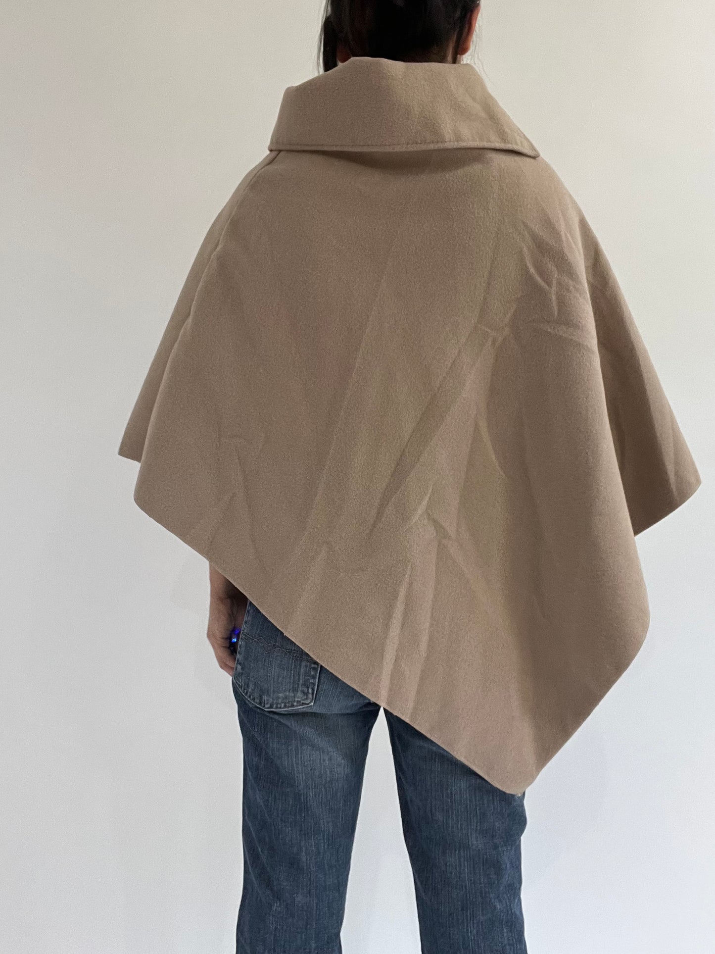 autumn picks | one size khaki button detail cape coat