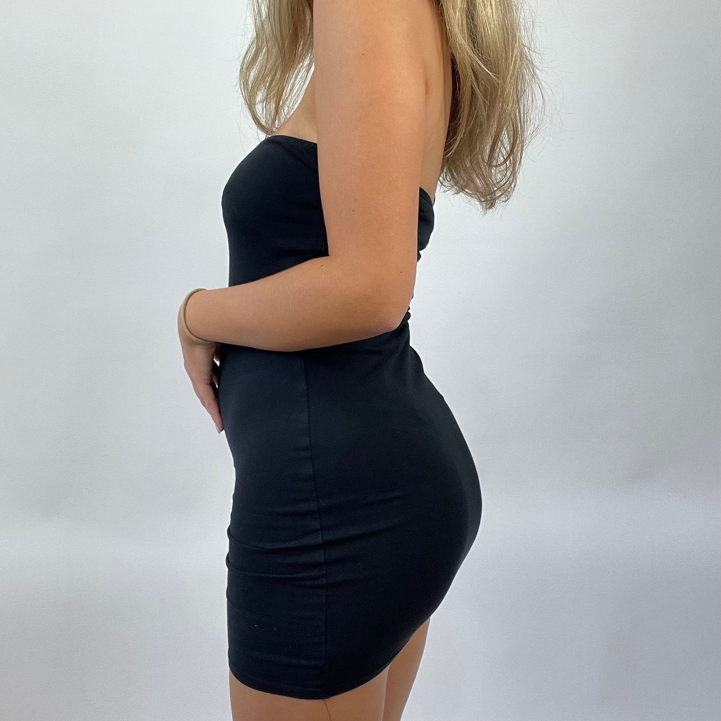 POSH AND BECKS DROP | small black bandeau dress