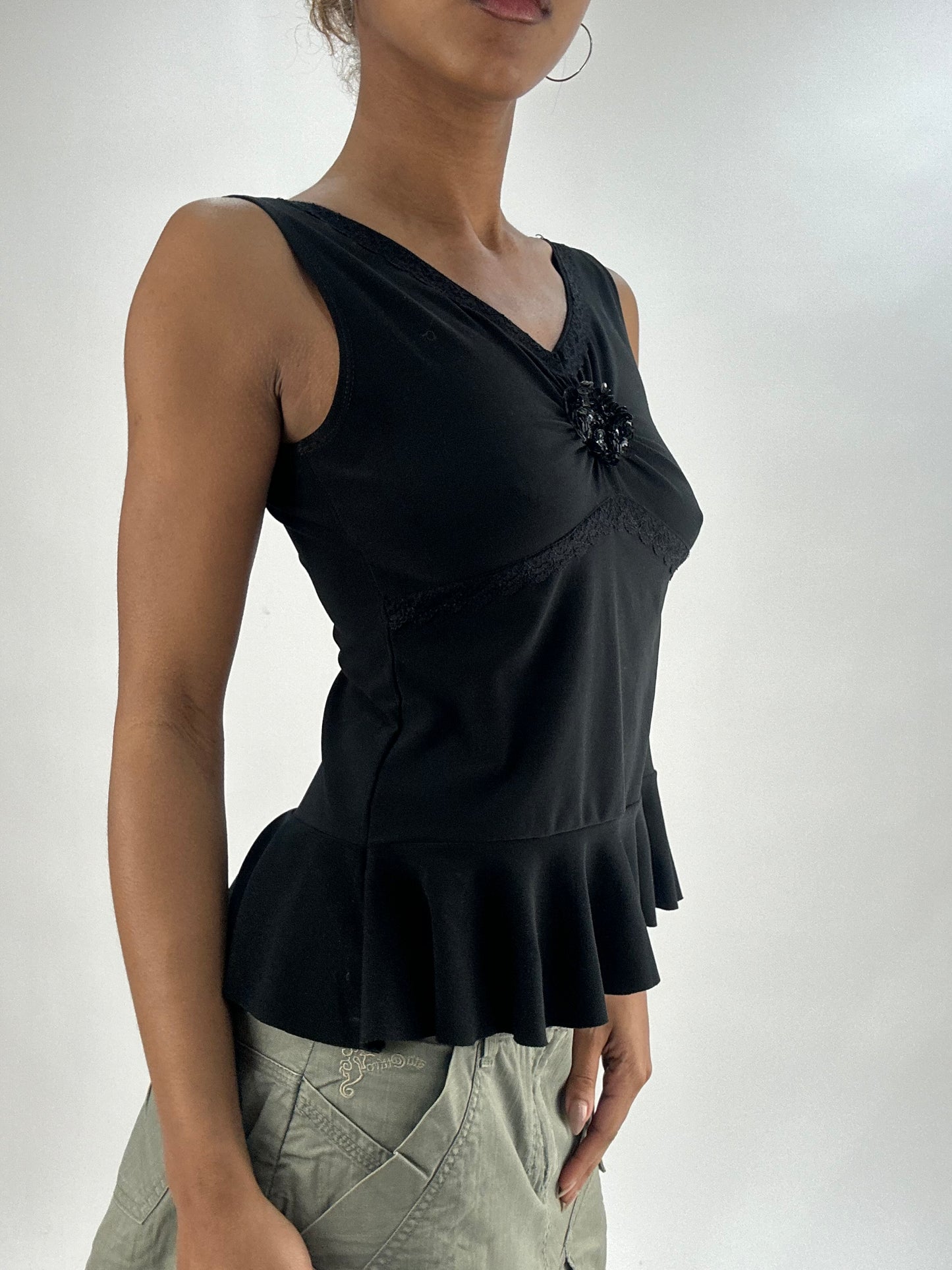 vintage edit thirty-five | small black flowy tank top