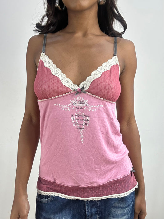 BEST PICKS | small pink vive maria cami top with lace details