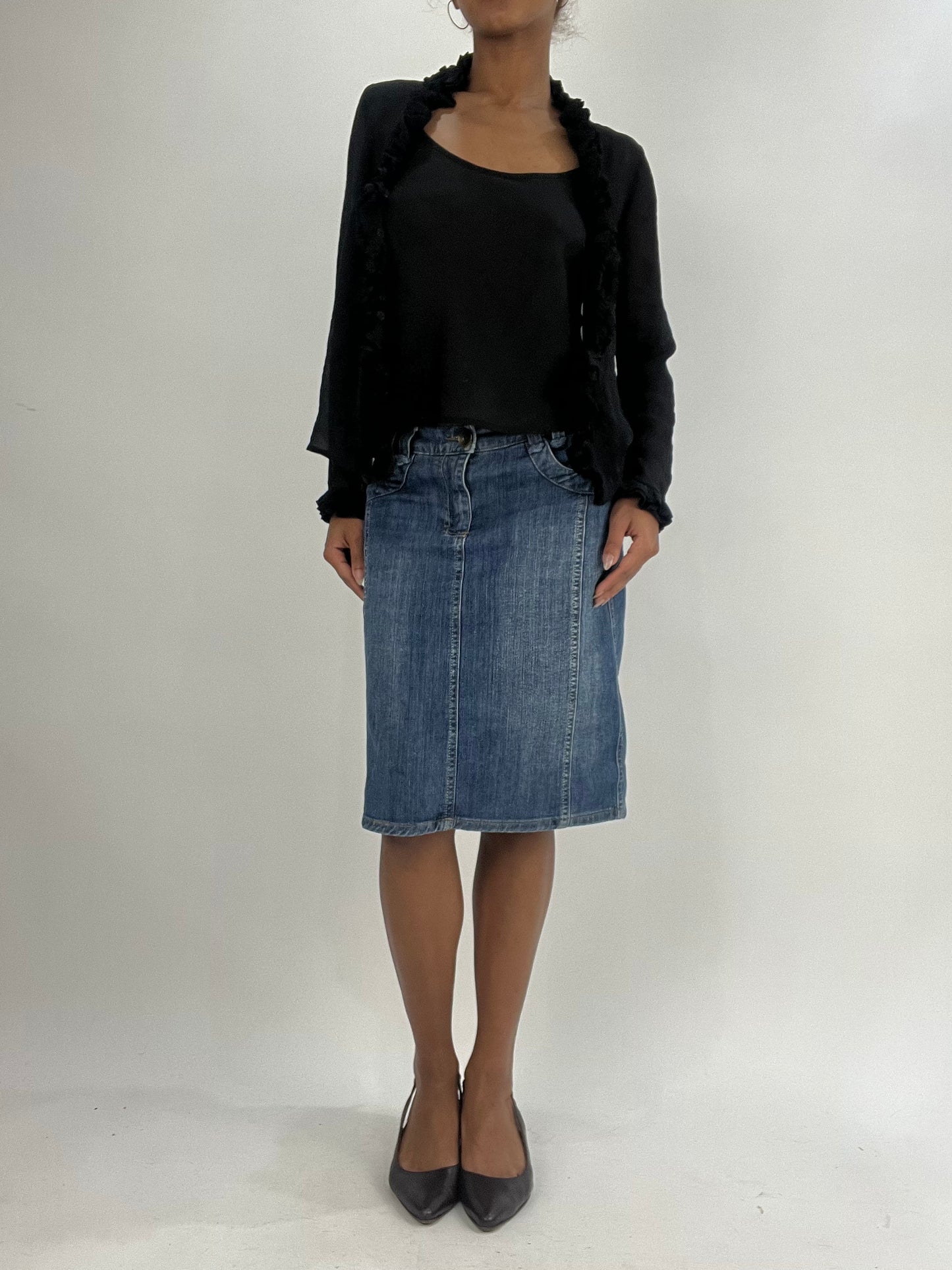 vintage edit thirty-five | small black silk layered cami and blouse