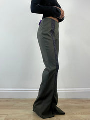 winter edit | extra small khaki trousers with purple embroidery