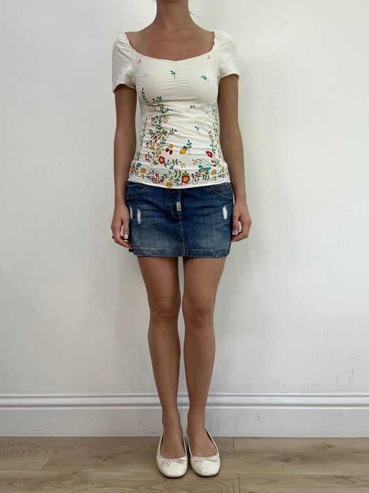BEST PICKS | medium mid wash denim skirt