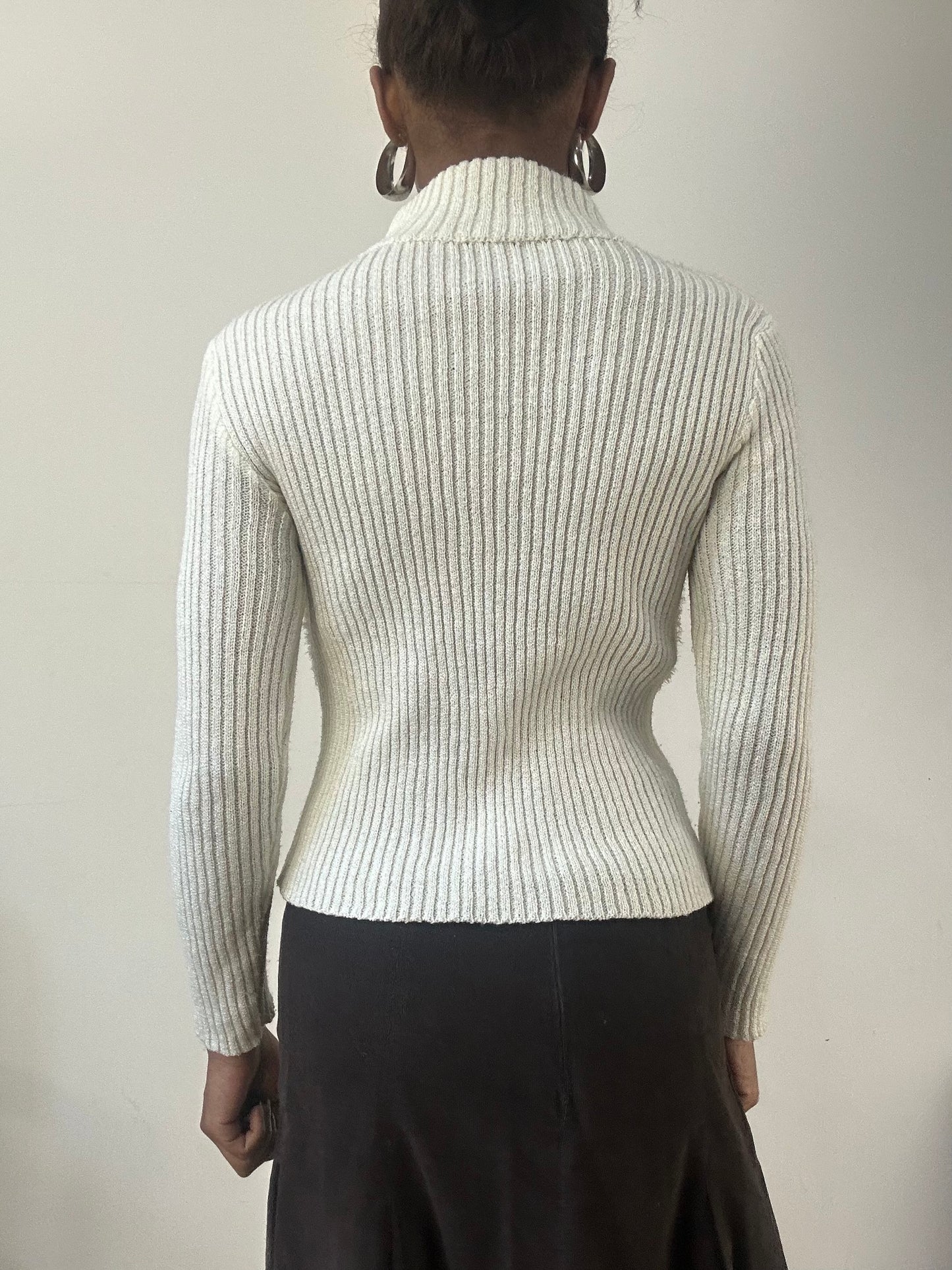AUTUMN EDIT | extra small cream ribbed zip up jumper