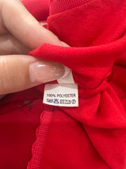 SATC drop | taille: M · couleur: rouge · matière: résille · article: jupe · détails: superposé + longueur midi