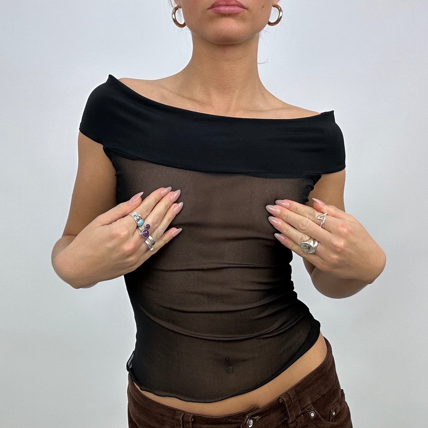 #78 SAMPLE SALE | extra small short sleeved mesh mila in black