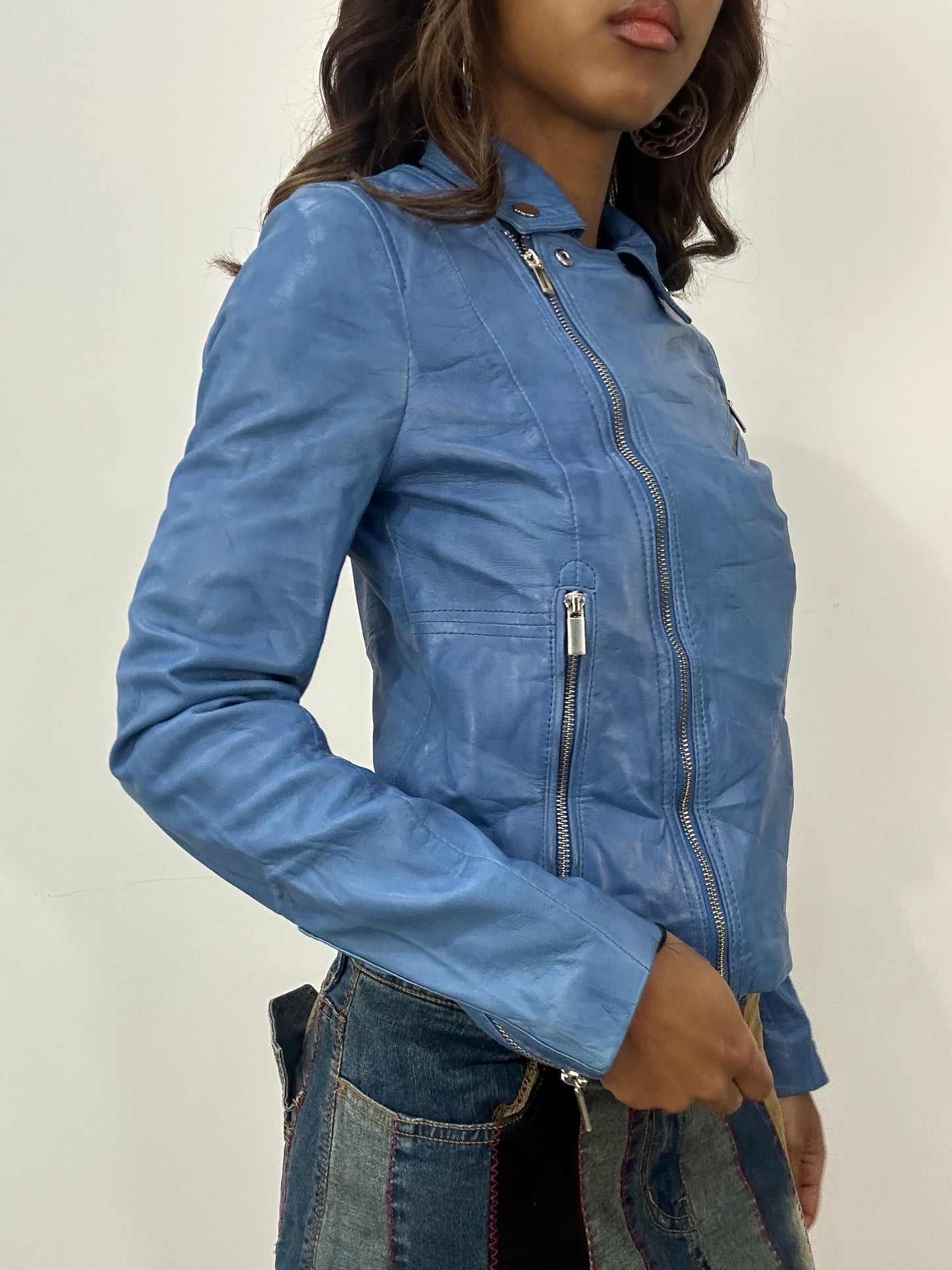 vintage edit: fashion week | small blue zip up jacket
