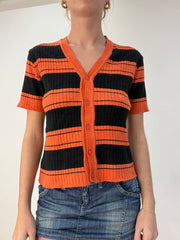 💻BEST PICKS | medium orange and black striped cardigan