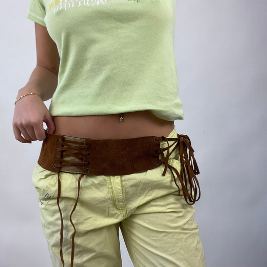 COTTAGECORE DROP | brown suede tassel belt