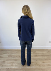 medium navy bench zip up fleece