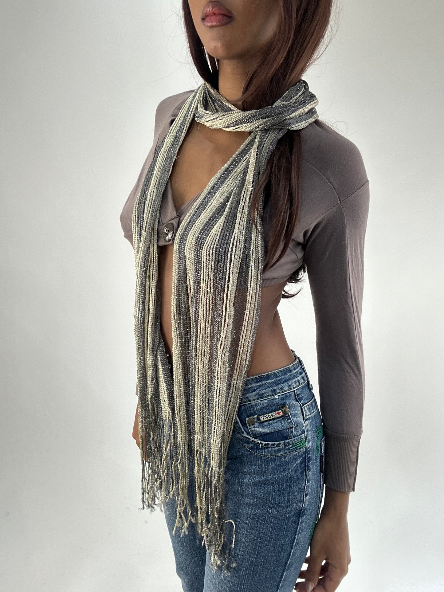WINTER FAVOURITES | silver and gold scarf