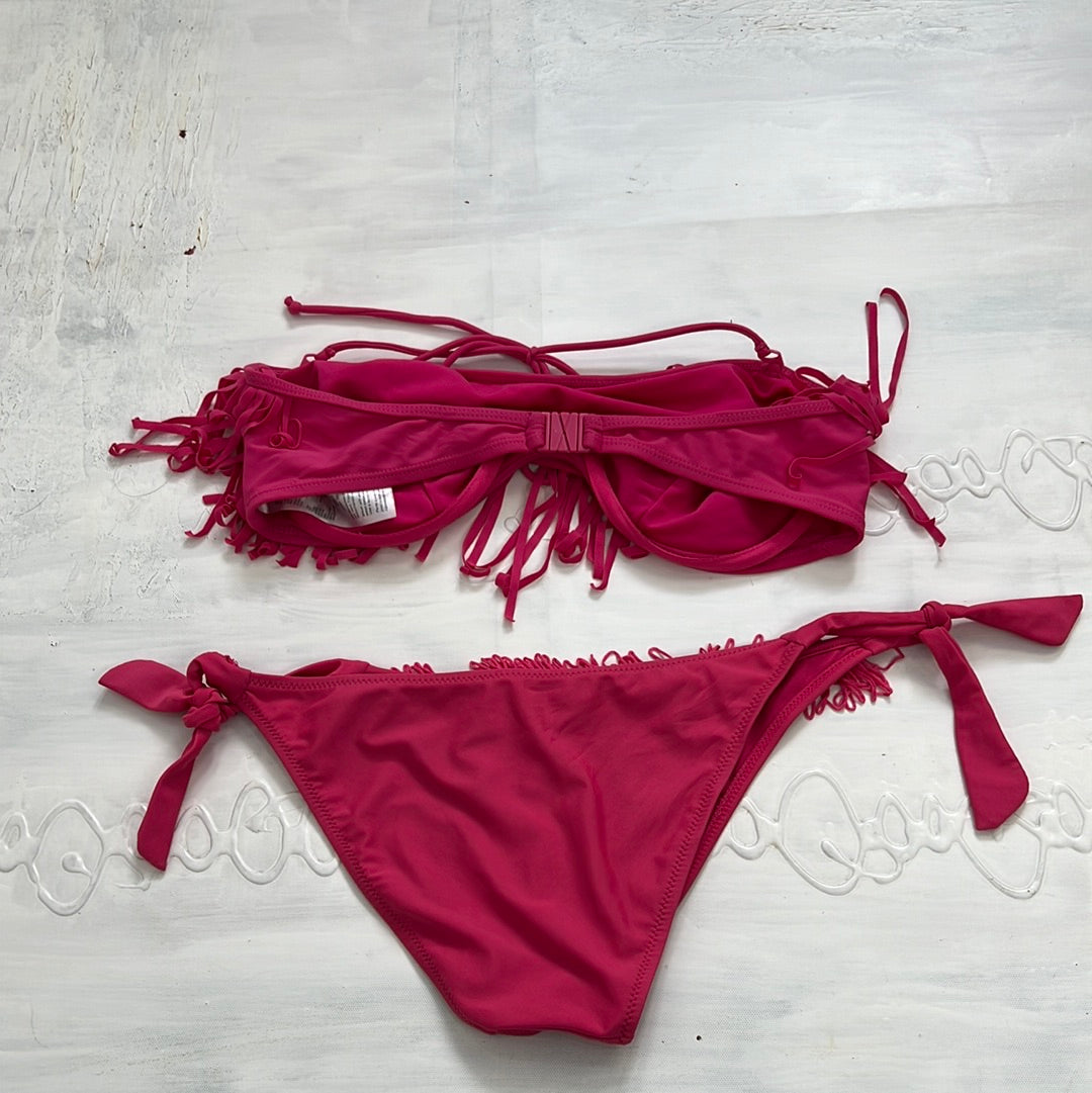 💻 COCONUT GIRL DROP | small pink bikini set with tassels