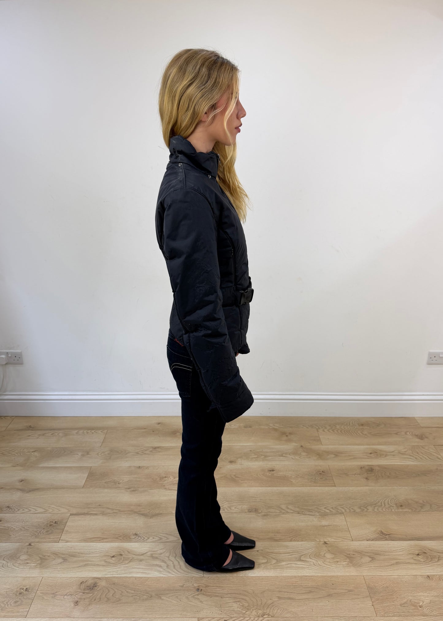 large navy prada jacket