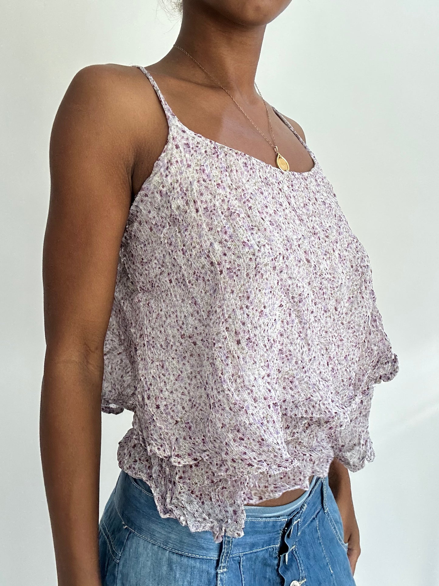 summermaxxing drop | small lilac sheer overlay cami top