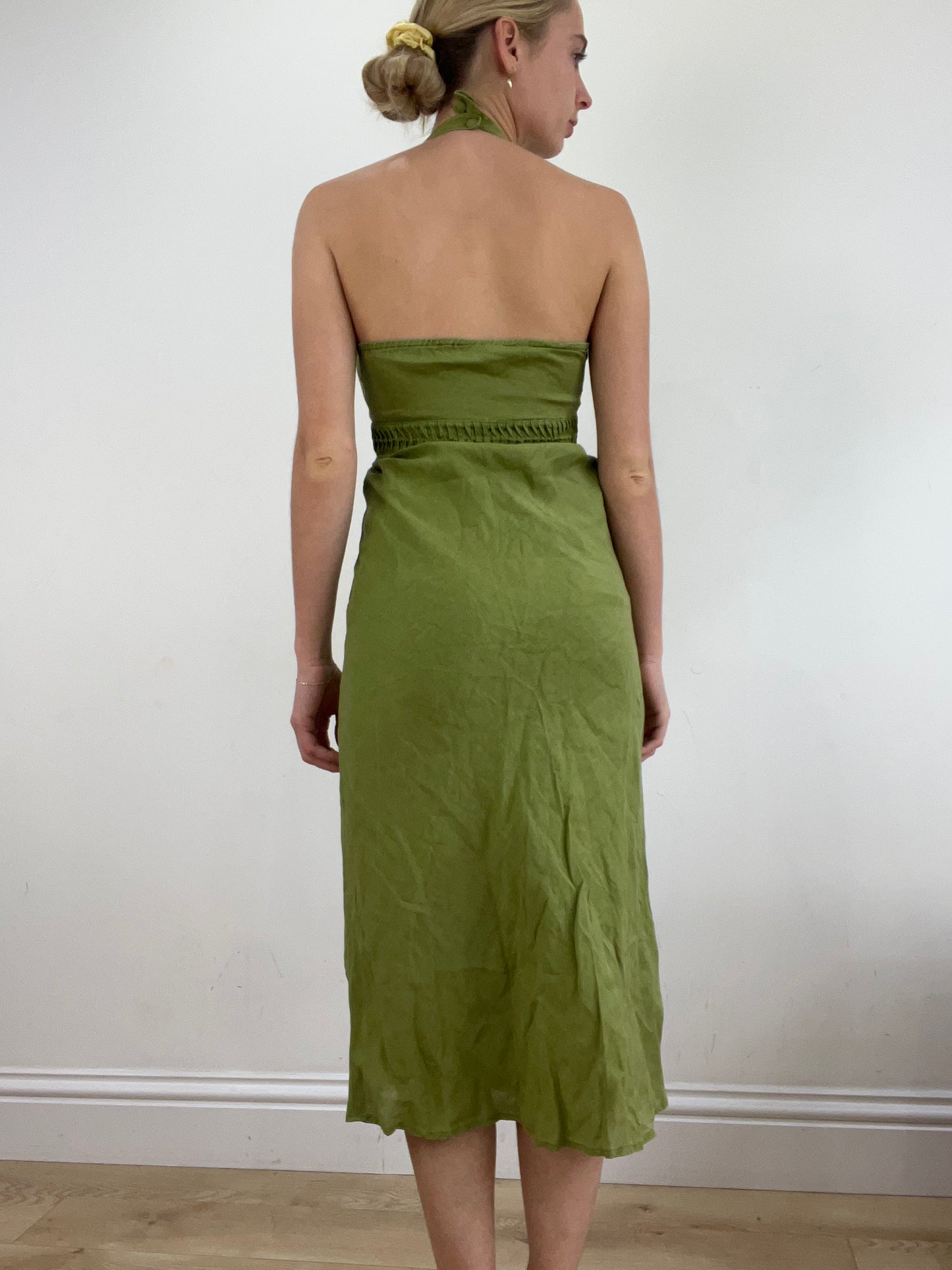 BEST PICKS | small green halterneck maxi dress