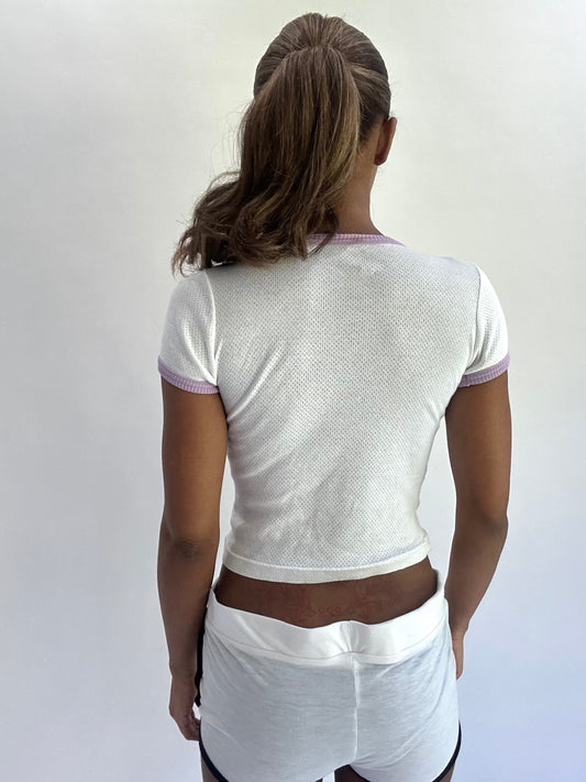 BEST PICKS | extra small white dolce and gabbana logo top