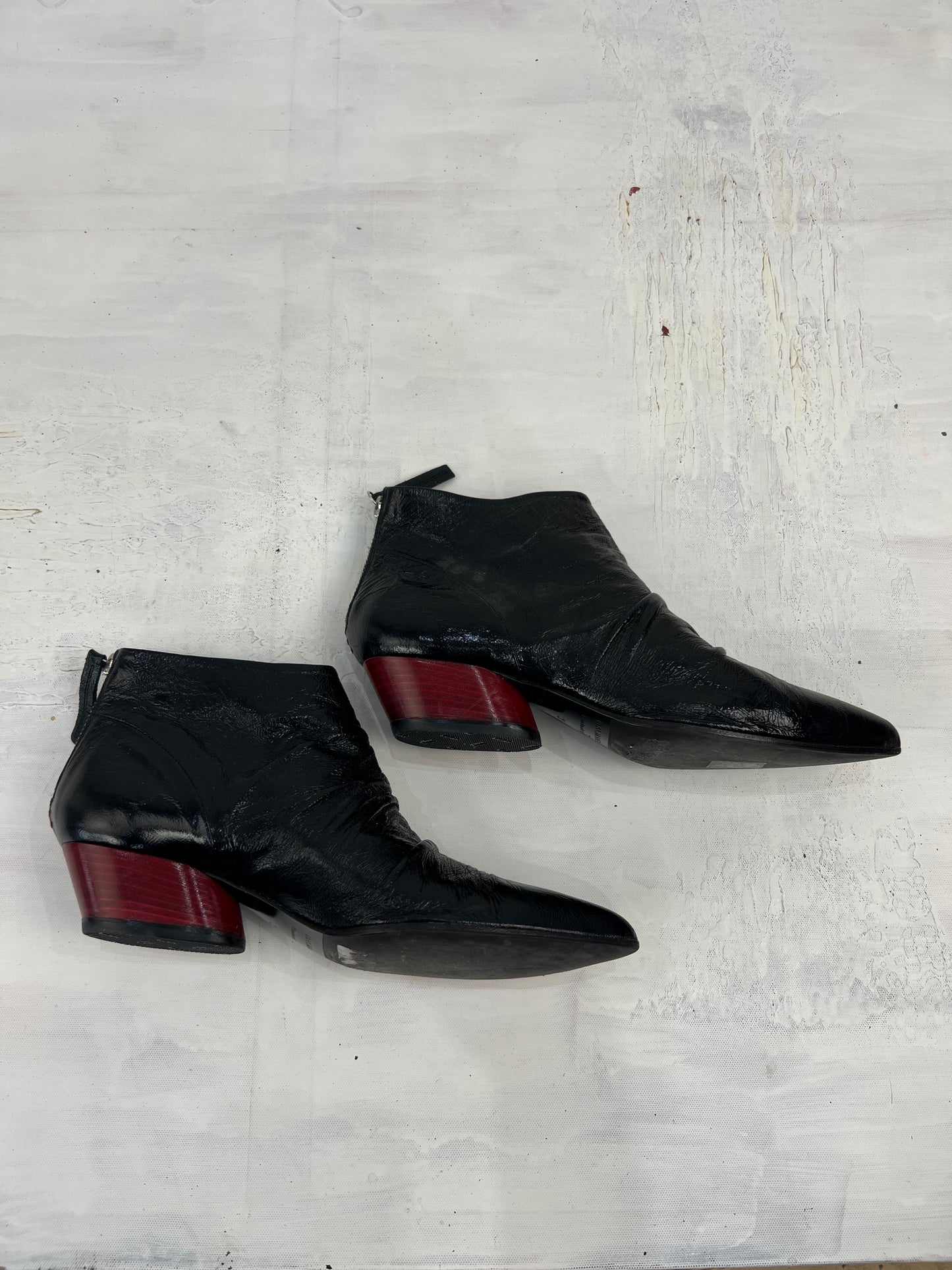 ⭐️ BEST PICKS | uk 6 black leather patent ankle boots
