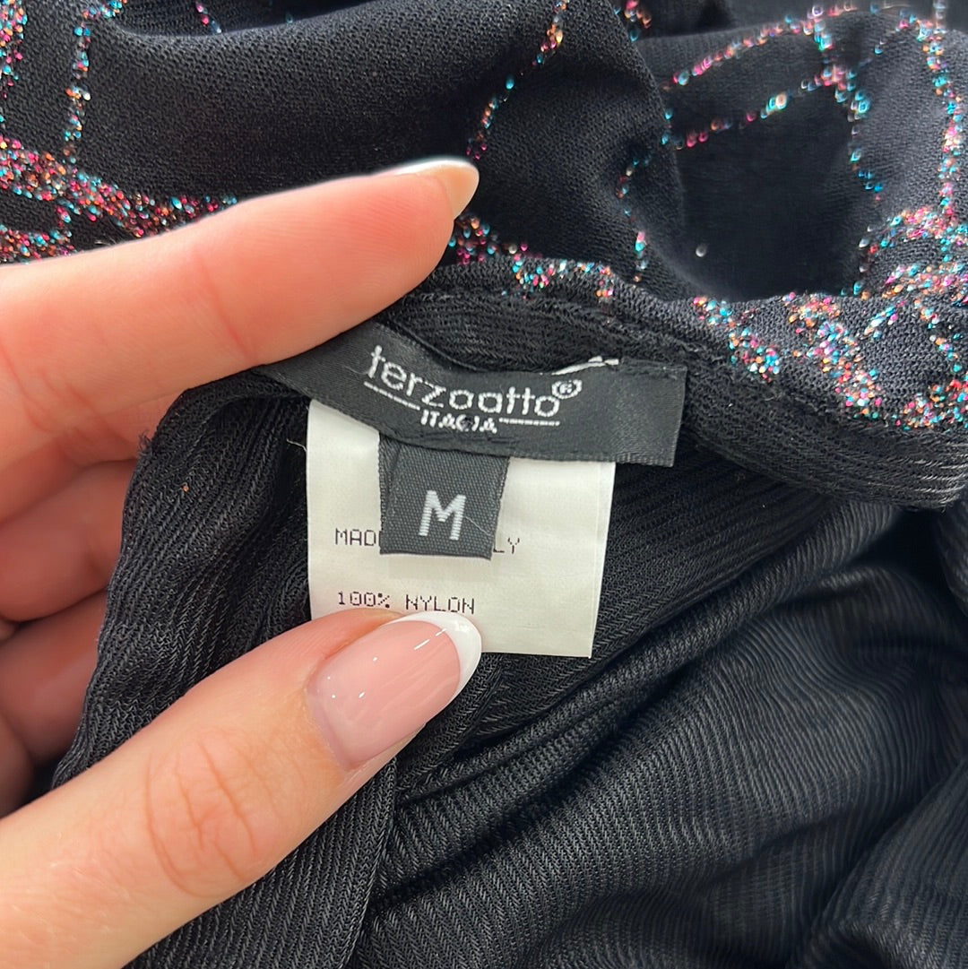 💚 TAYLOR SWIFT DROP | medium black midi skirt with multicoloured sparkles