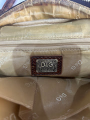 gossip girl drop | one size brown dolce & gabbana logo handbag