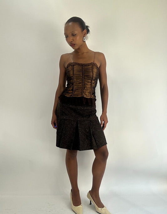 AUTUMN FAVOURITES | extra small bronze ruched top