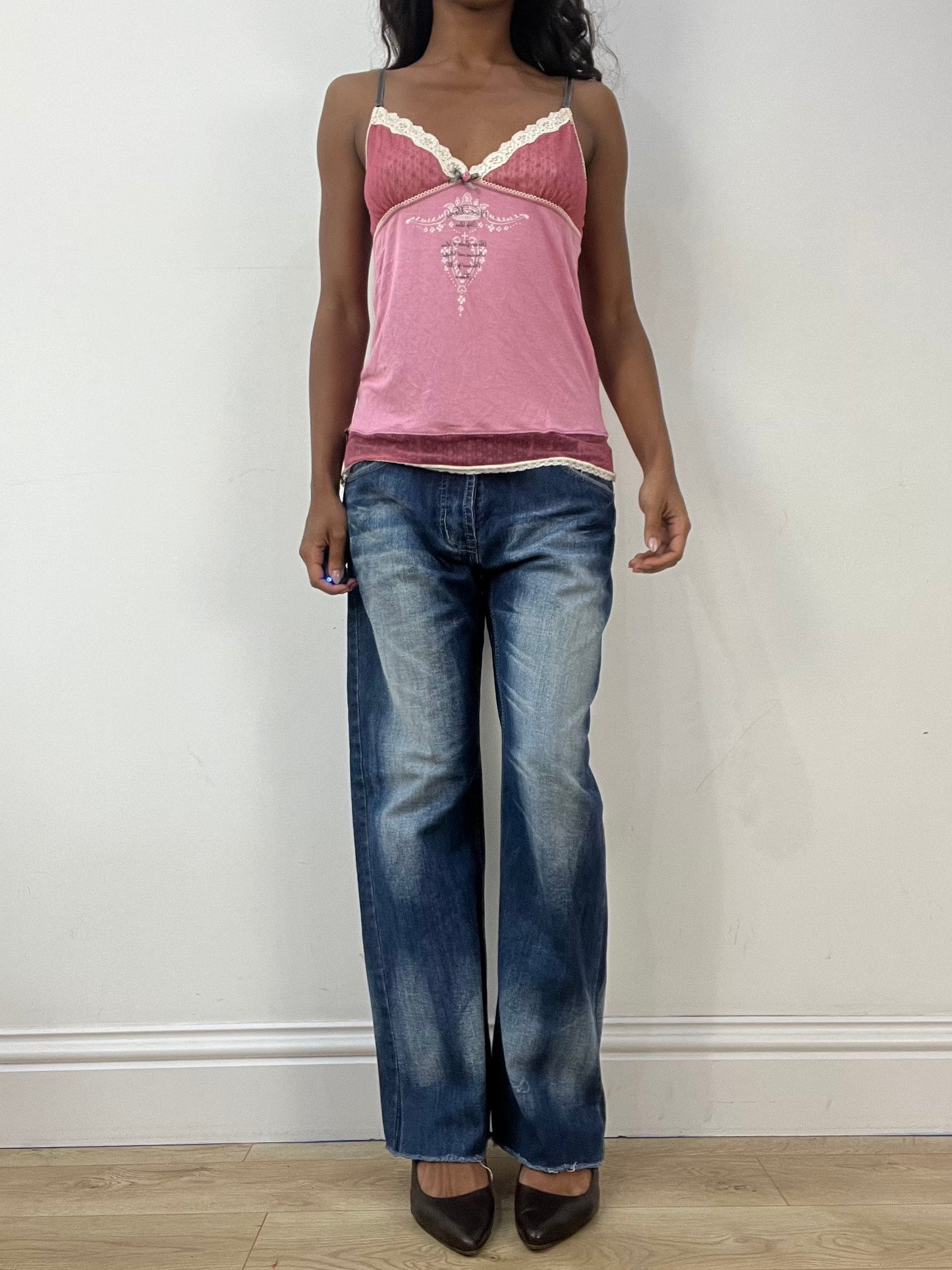 BEST PICKS | small pink vive maria cami top with lace details