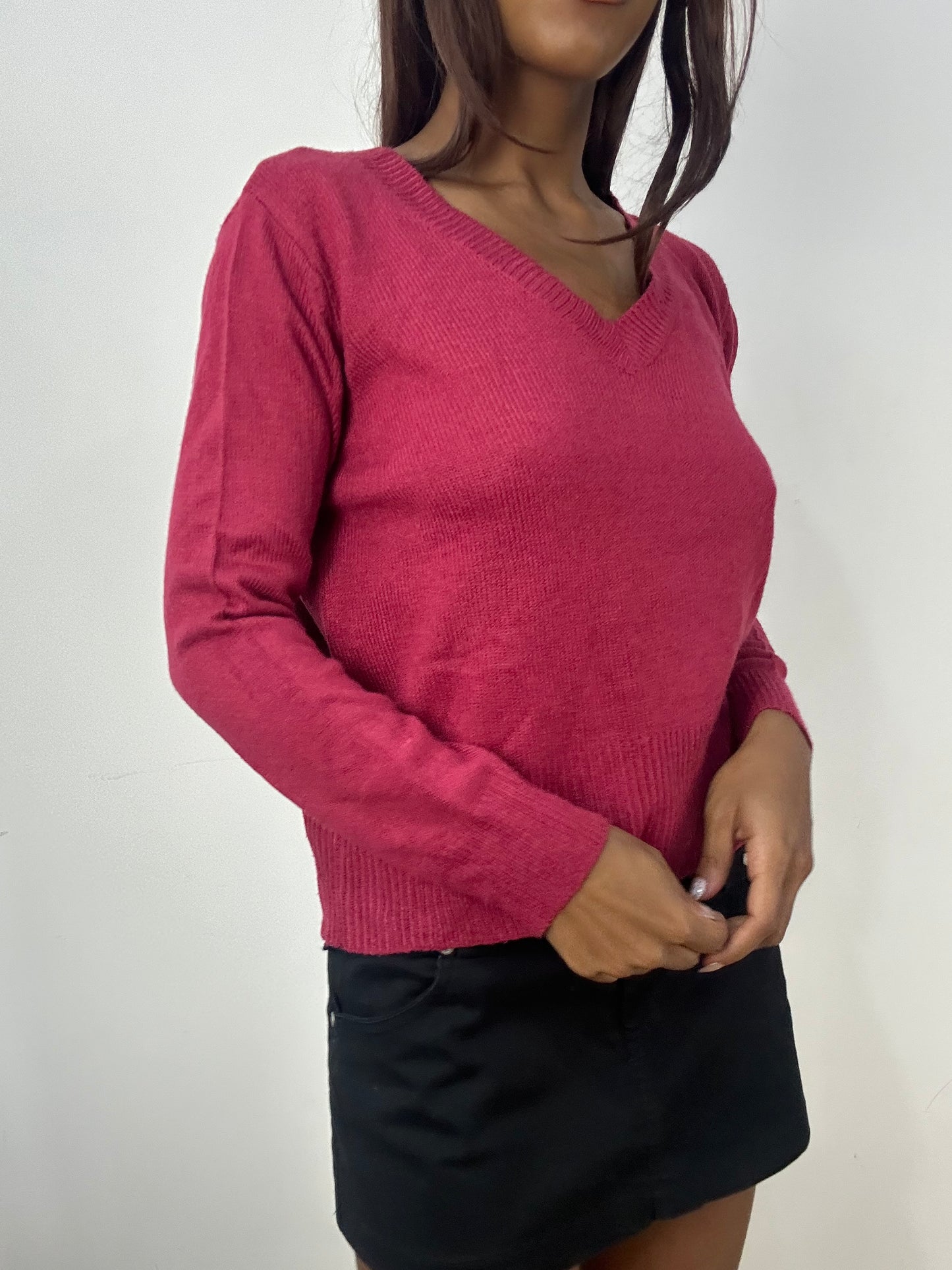BEST PICKS | small pink v neck knit jumper
