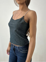 BEST PICKS | small grey sparkly knit cami top