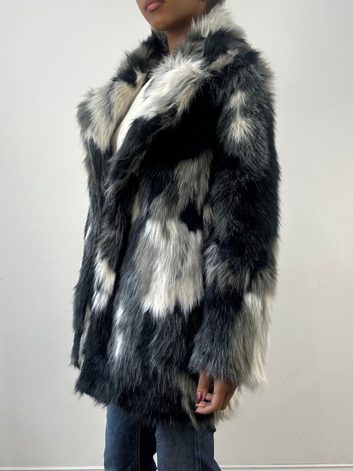 winter edit | medium grey faux fur jacket