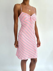 summermaxxing drop | small pink striped mini dress