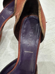 ⭐️devil wears prada | UK5.5 rosa prada Slingback e Buckle Heels