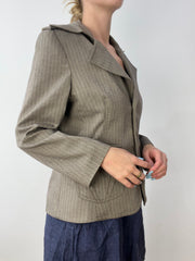 vintage edit thirty | Jatos de estilo cinzento com impressão de pinstripe