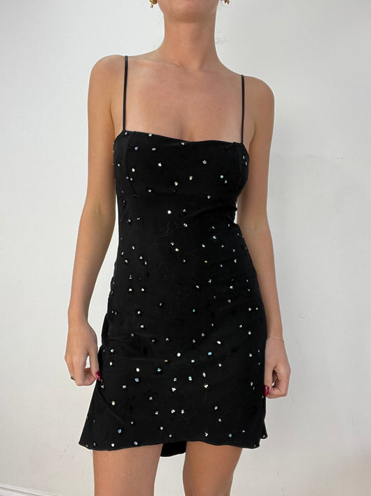 vintage edit fourteen | small black and silver sequin dress