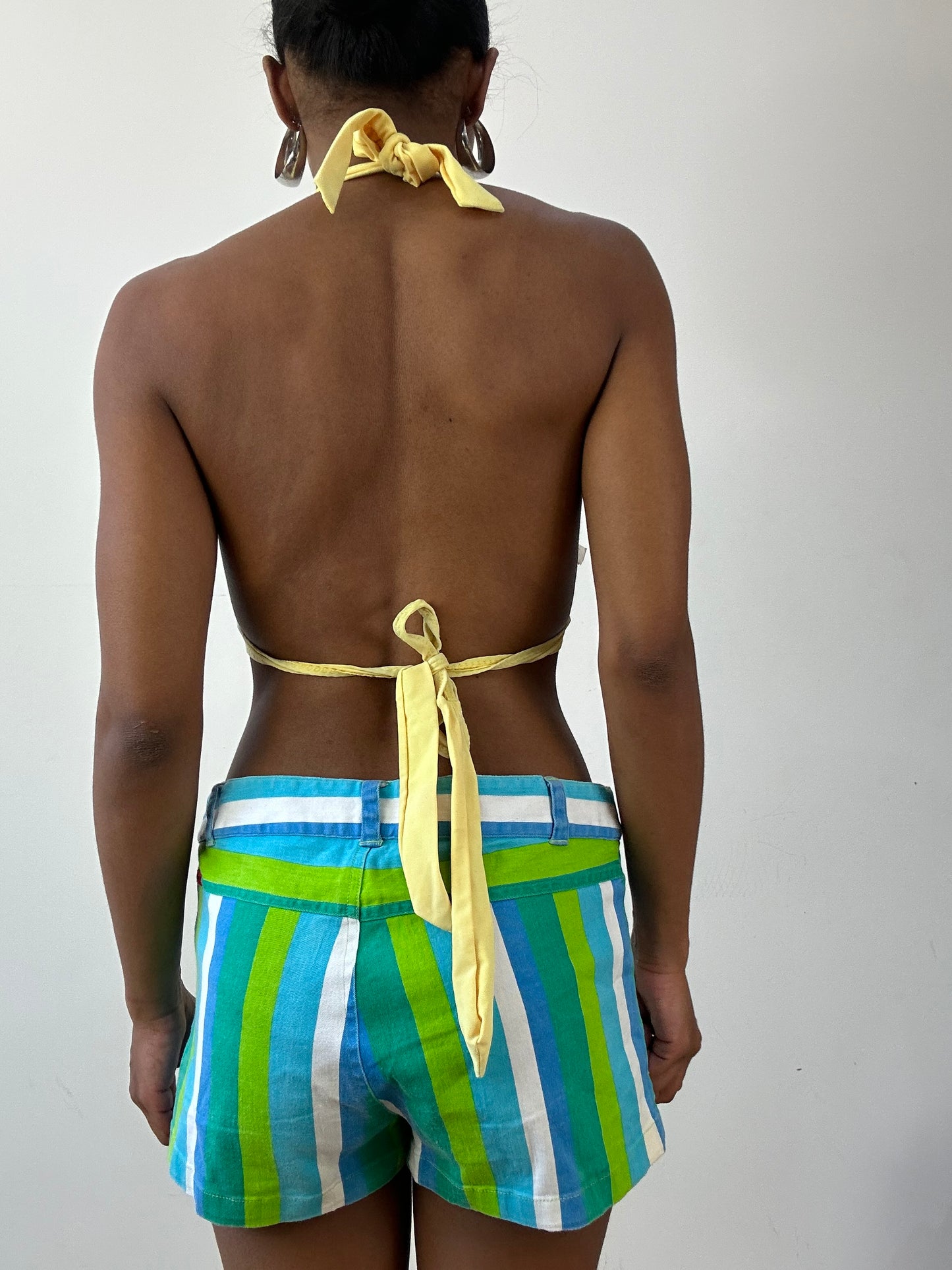 vintage edit twenty-seven | medium yellow butterfly bikini set with beading and sequins