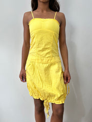 easter edit | small yellow bandeau style mini dress