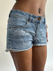 BEST PICKS | small blue denim mini shorts