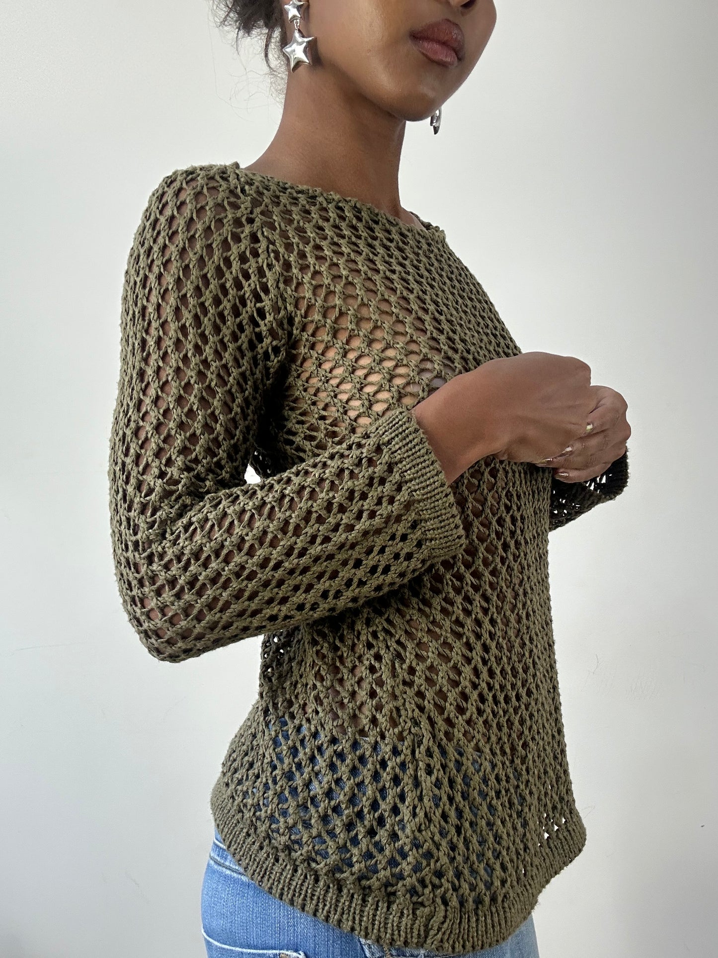 BEST PICKS | small green knit crotchet jumper