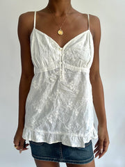 summermaxxing drop | medium white esprit cami top
