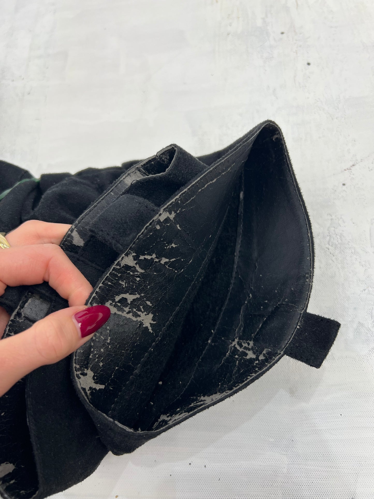 ⭐️ BEST PICKS | uk 7 black faux suede ruched boots